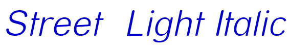 Street  Light Italic Schriftart